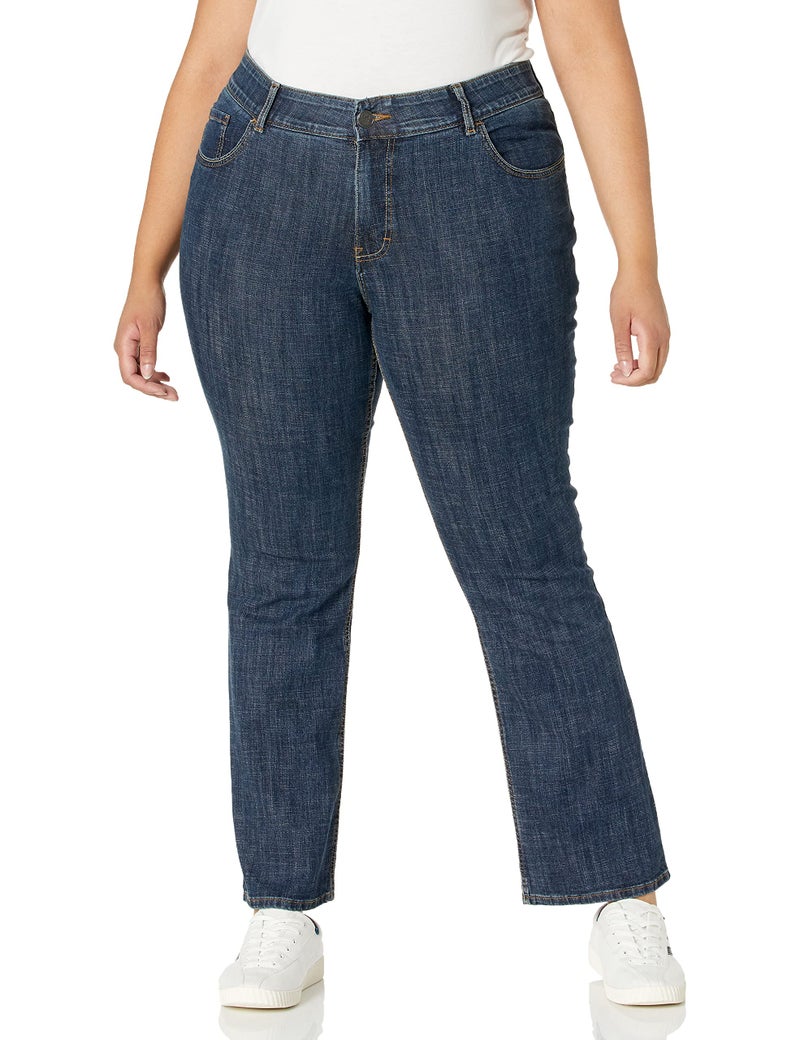 Riders by Lee Indigo womens Plus Size Stretch No Gap Waist Bootcut jeans, Niagara, 18 US - Image 1